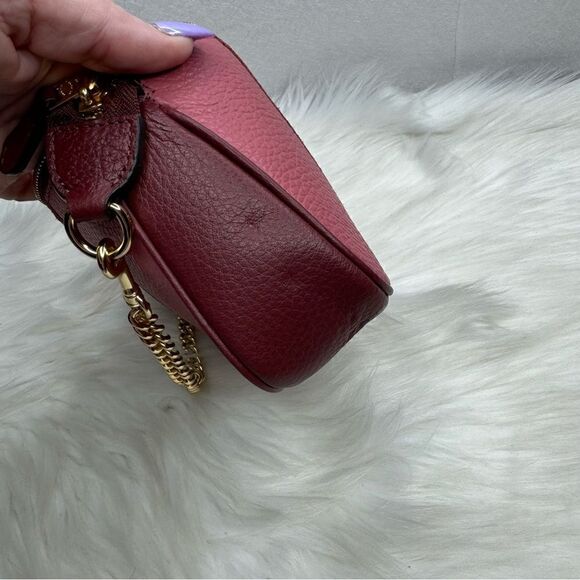 Coach Large 19 Suede Snakeskin Embossed Leather Wristlet - Picture 4 of 10